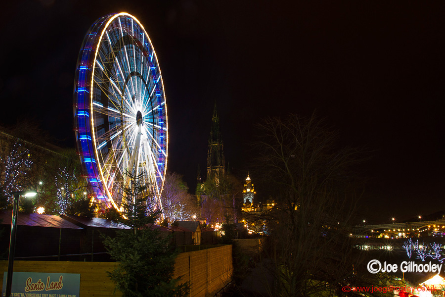 Edinburgh by Night - Big Wheel Princes Street Gardens - 26th December 2013 