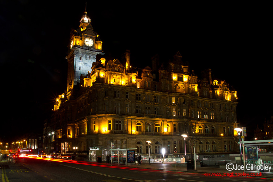 Edinburgh by Night - Balmoral hotel - 26th December 2013 