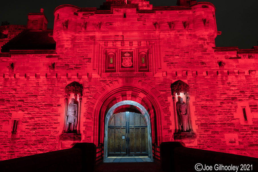 Edinburgh Castle Red for Remembrance