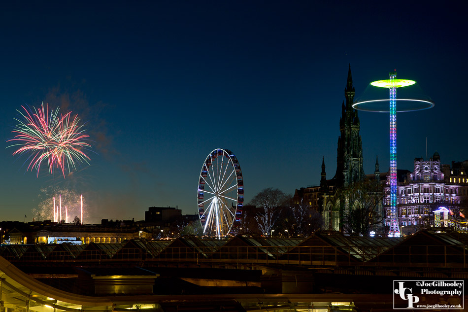 Edinburgh Christmas Lights Switch on - The Fireworks