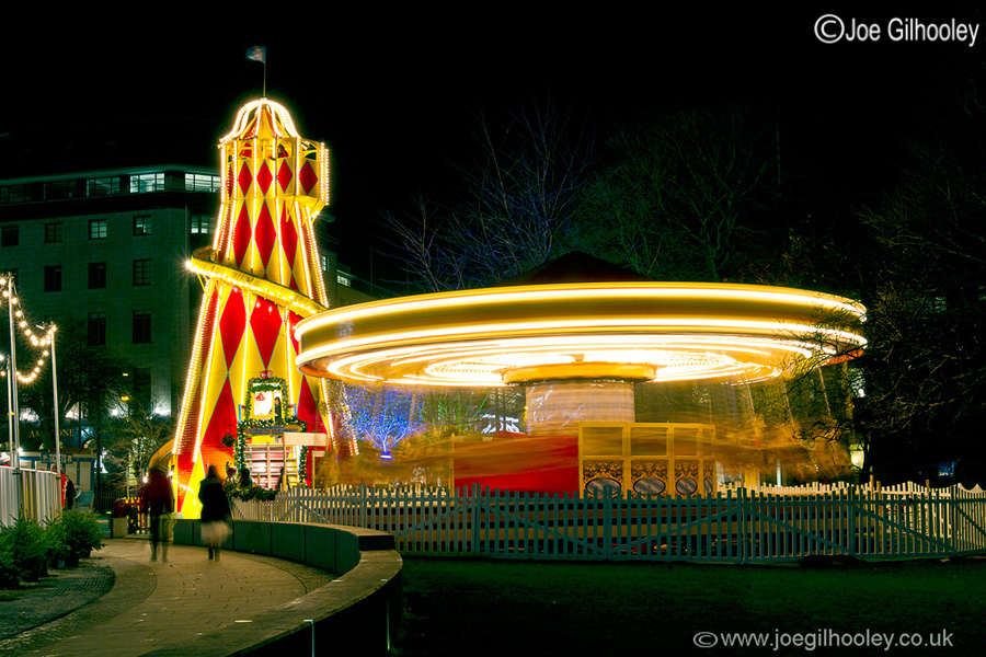 Edinburgh Christmas Attractions 2014 . St Andrew's Square. Helter Skelter and The Carousel