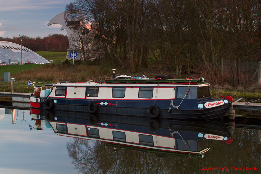 Falkirk Wheel by Night - Barge Reflections