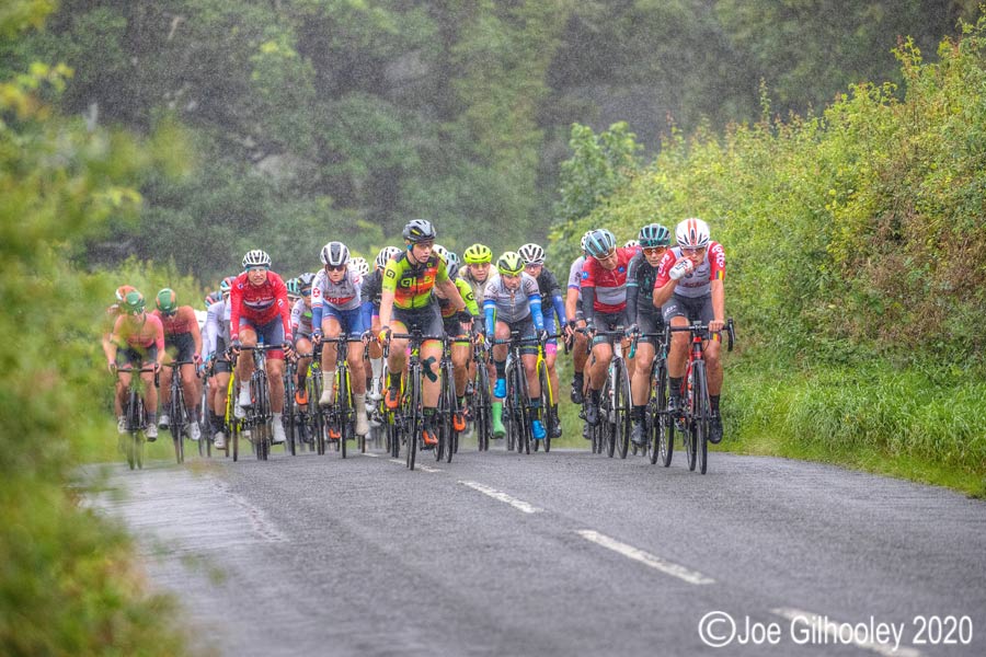 Womens Tour of Scotland Cycle Race in the rain