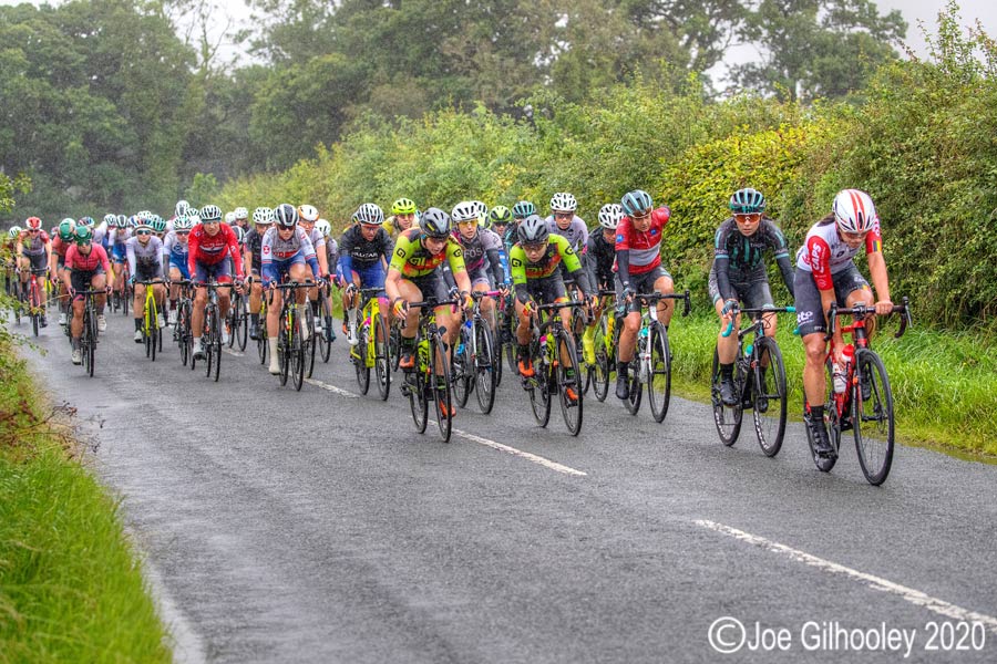 Womens Tour of Scotland Cycle Race in the rain