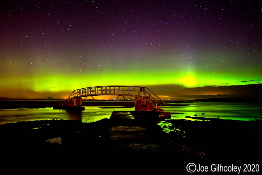 The Northern Lights at Belhaven Bridge