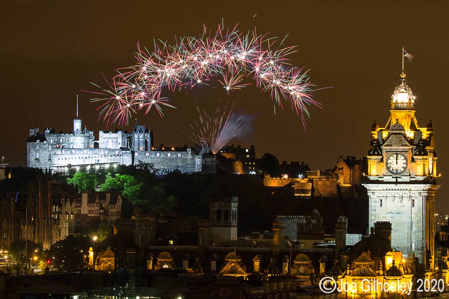 Edinburgh Military Tattoo Fireworks over Edinburgh Castle