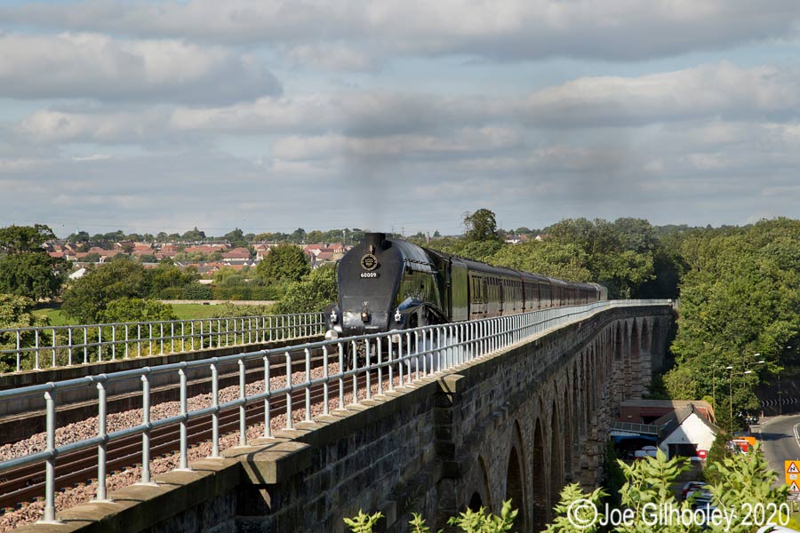 Union of South Africa Steam Train on Lothian Bridge, Midlothian