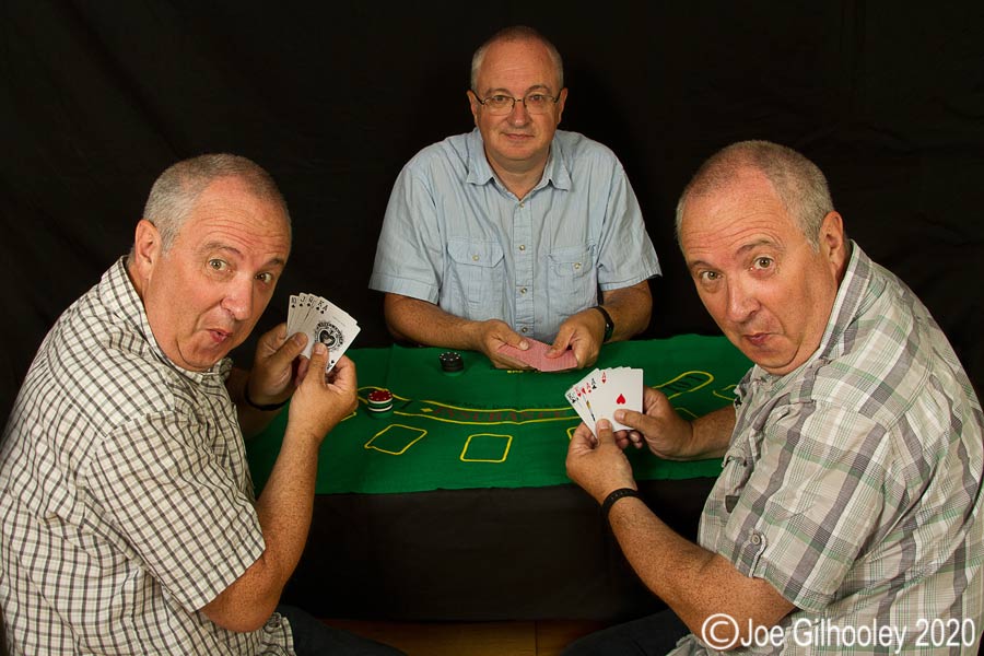 Trick photography - Times 3 playing poker