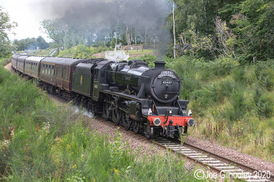 Black Five Steam Train on Borders Railway