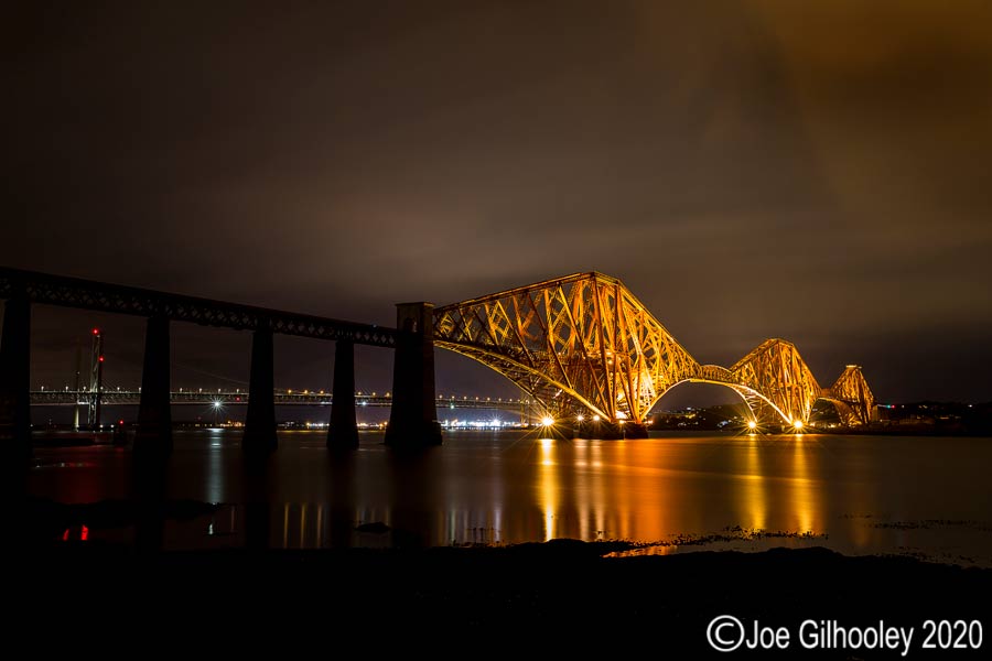 The Forth Bridge by night