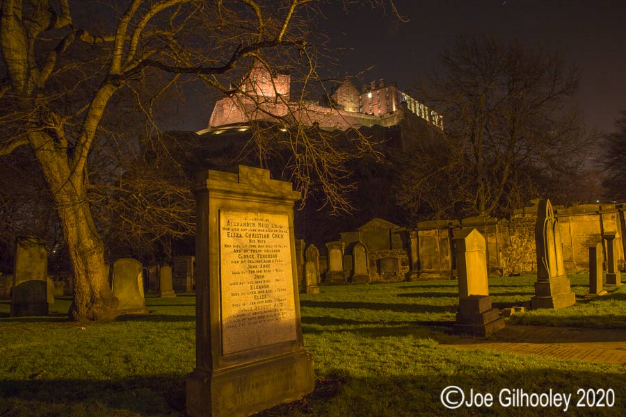 Edinburgh Castle from St Cuthbert's Graveyard