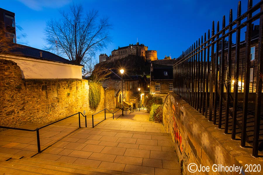 The Vennel looking on to Edinburgh Castle