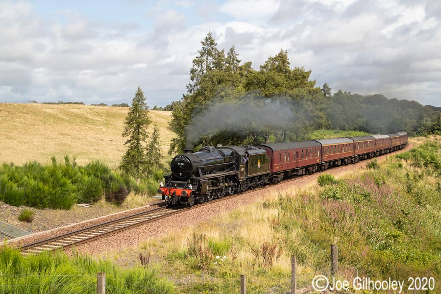 44871 Black Five Steam Train on Borders Railway