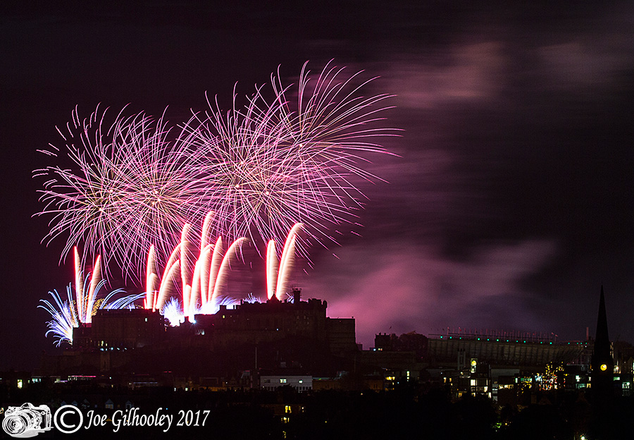 Virgin Money Edinburgh Festival Fireworks 2017 from Blackford Hill