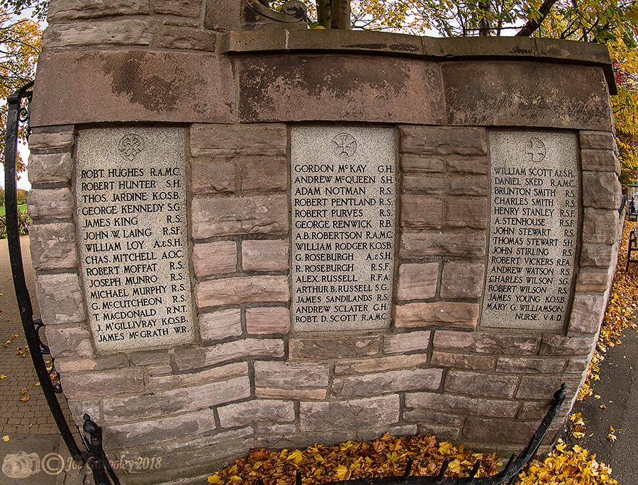 Fisheye lens - Loanhead War Memorial