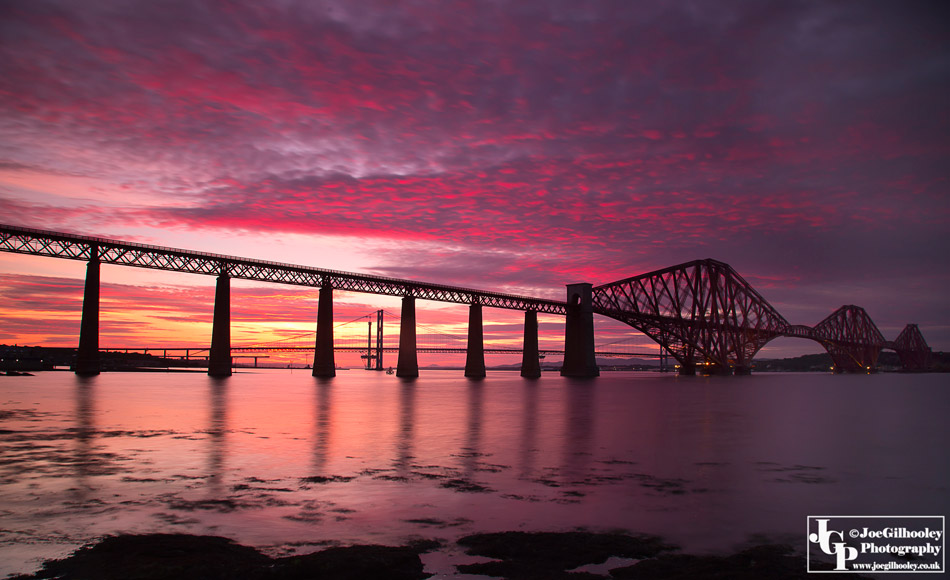 Forth Bridge after sunset