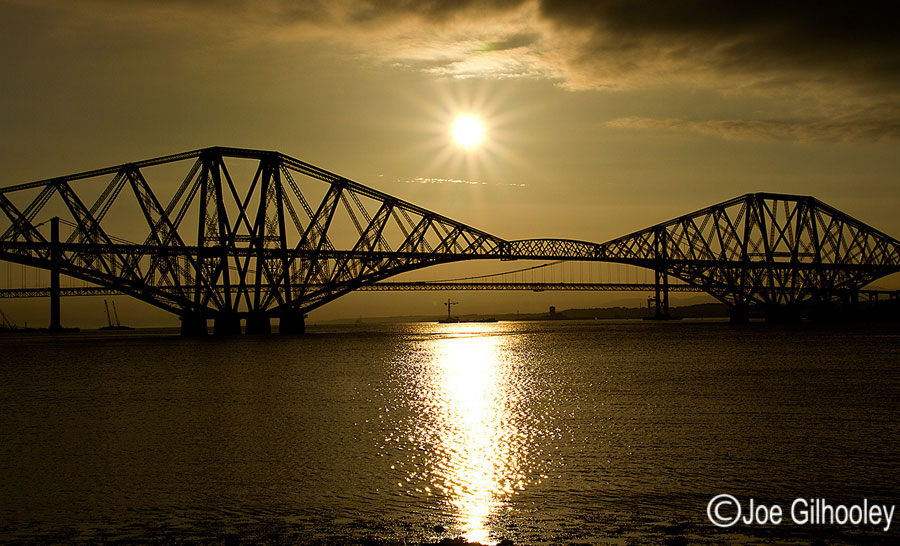 Forth Bridge at dusk - 10th July - managed top get the star busrt on sun I have been after