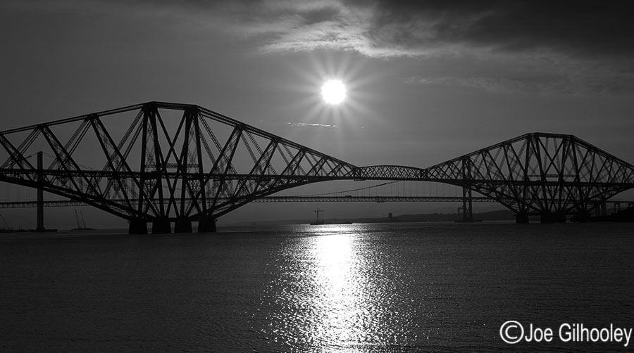 Forth Bridge at dusk - 10th July - managed top get the star burst on sun I have been after