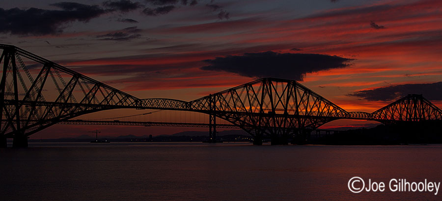 Forth Bridge by sunset