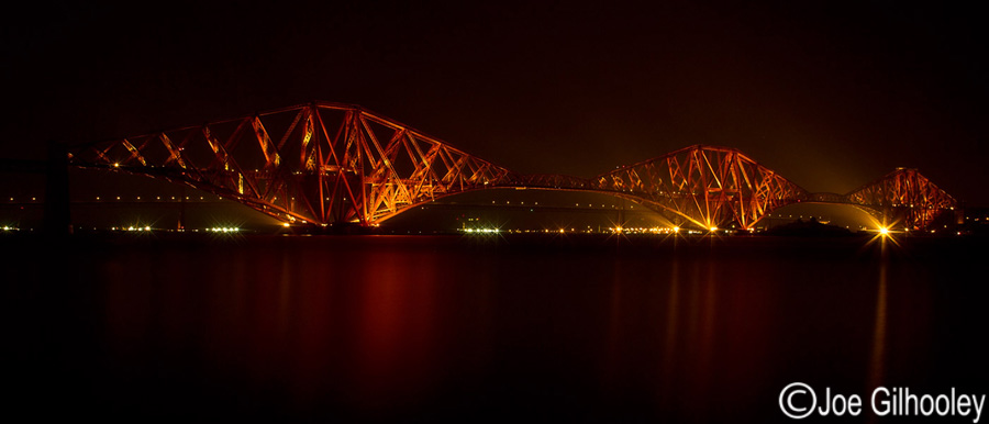 Forth Bridge at night - 28th September 2013 - 1.2 ND filter and Lee 8 star filter 10 min exposure at f16