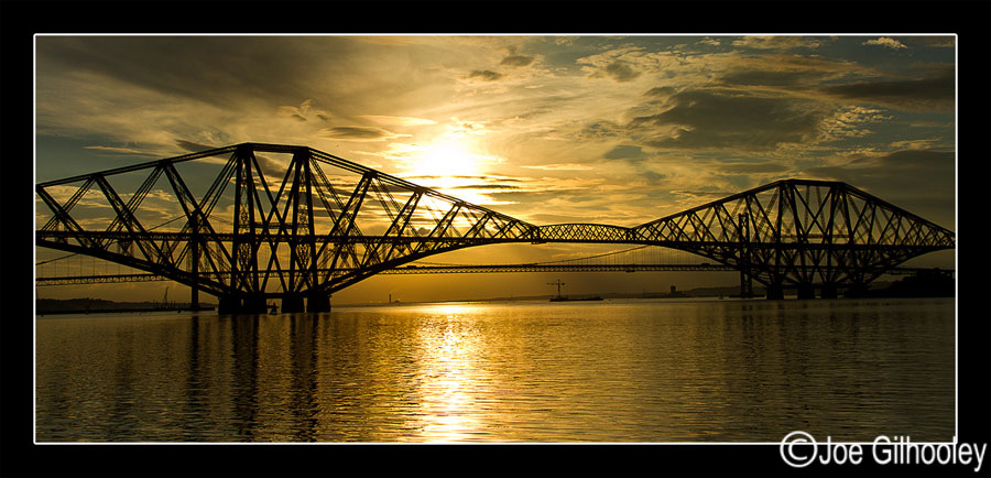 Sunset over Forth Bridges 8th August 2013