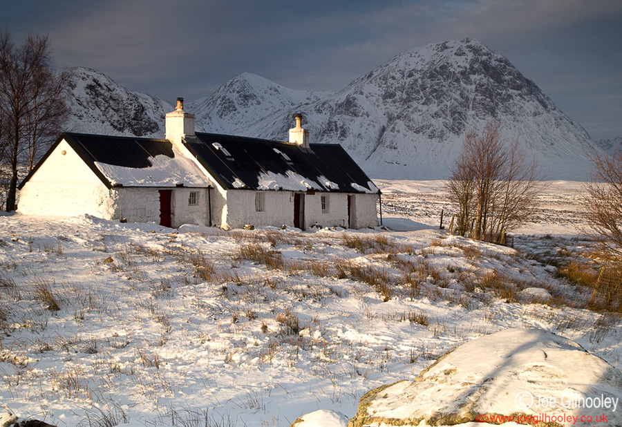 Blackrock Cottage with Buachaille Etive Mor in background