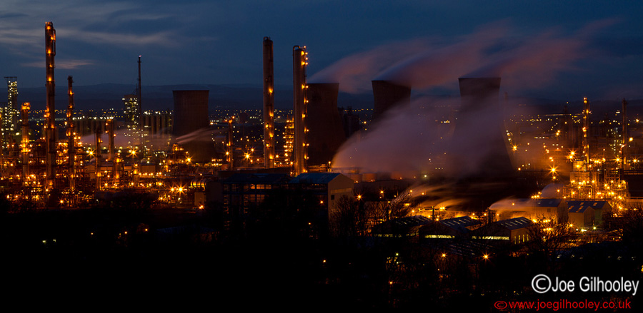 Grangemouth Refinery by Night - Sunday 16th February 2014