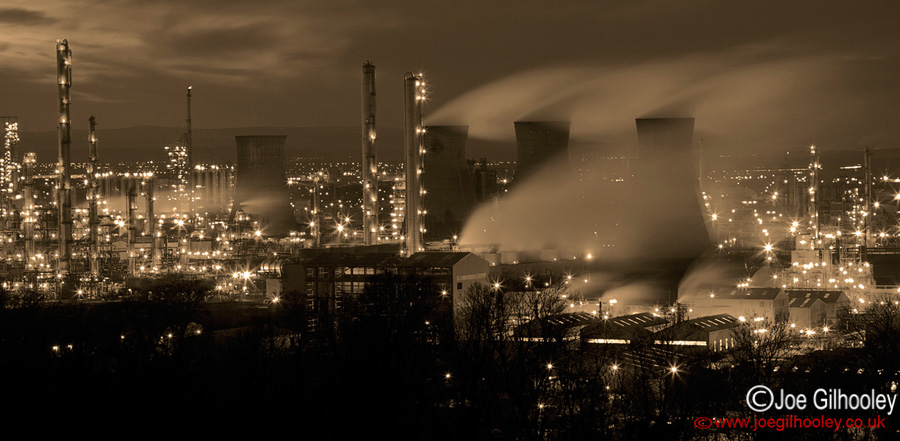 Grangemouth Refinery by Night - Sunday 16th February 2014