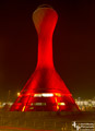 Edinburgh Airport Air Traffic Control Tower - Red for Poppy Appeal Scotland 2015 - 29th October 2015
