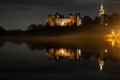 Linlithgow Palace & St Michael's Churvh by night  17th March 2023