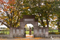 Loanhead War Memorial and Autumn trees