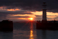 Newhaven Harbour at sunset - 15th July 2013
