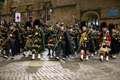 Royal Edinburgh Military Tattoo Marching down Castle Hill 17th August 2022