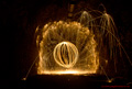 Light Trails with burning wire wool - 17th March 2014