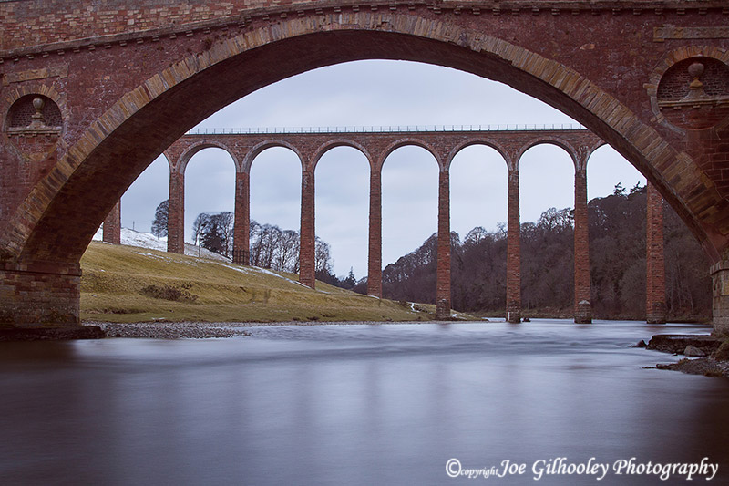 Leaderfoot bridge and viaduct in the snow - 11th March 20048 - big stopped ND filter