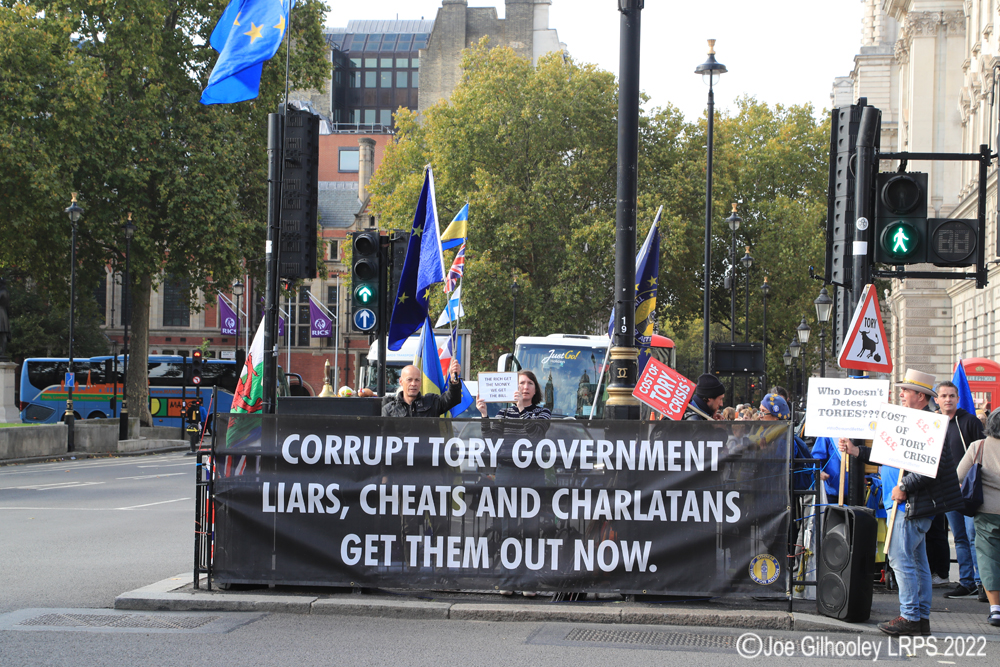 Demonstrators Parliament Square