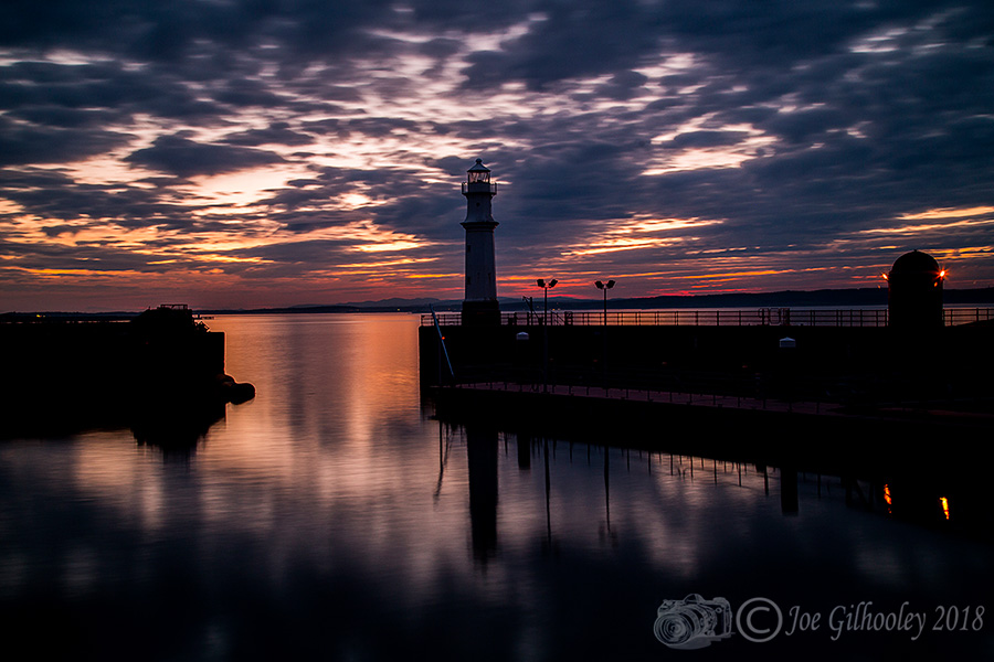 Newhaven Harbour after sunset