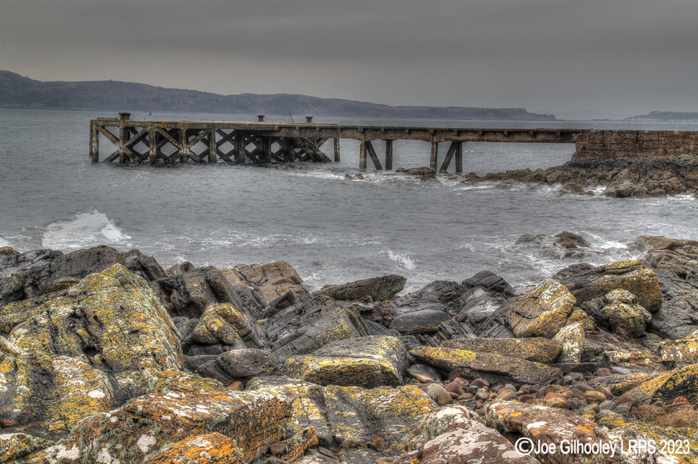 Portencross Pier and Isel of Little Cumbrae