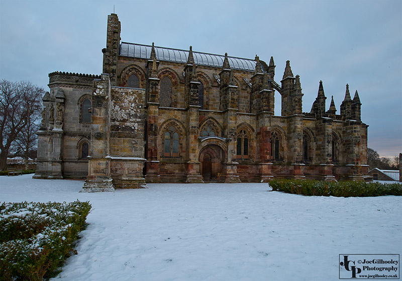 Rosslyn Chapel in the fresh snow