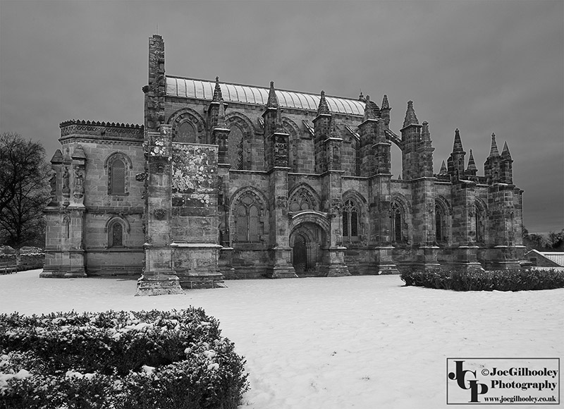 Rosslyn Chapel in the fresh snow