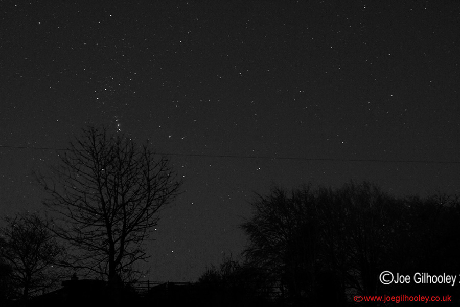 Photographing stars in night sky - Thursday 23rd January 2014