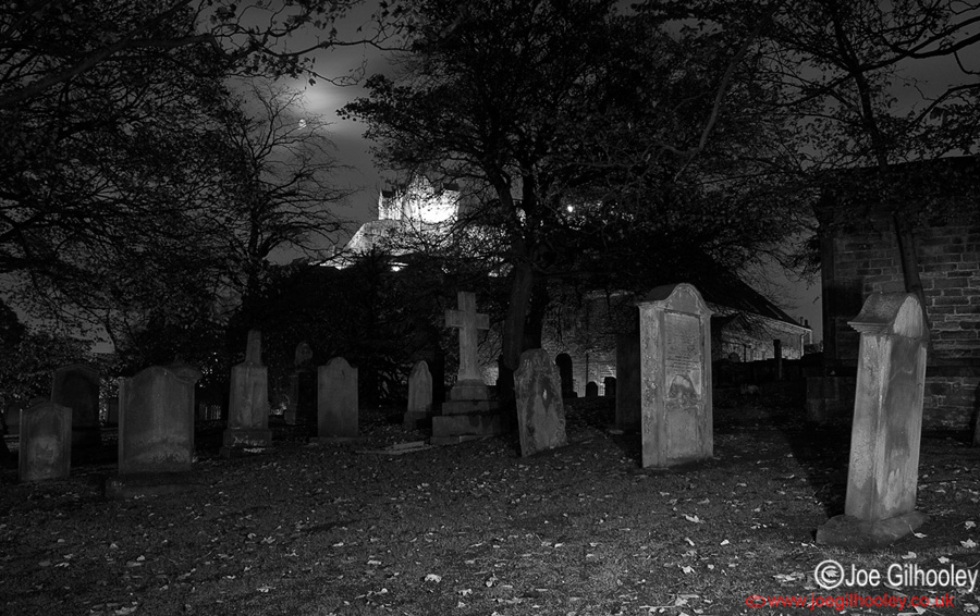 St Cuthbert's Graveyard Edinburgh by night