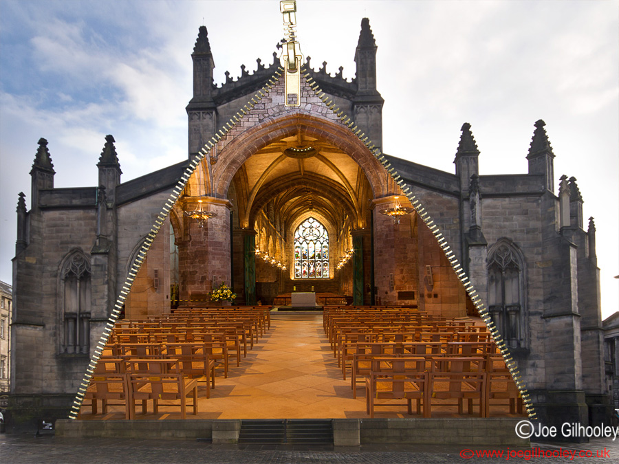 St Giles Cathedral Edinburgh - unzipping