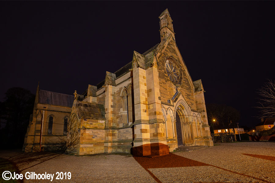 St Mary's Church Dalkeith Country Park by night