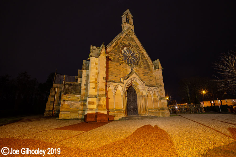 St Mary's Church Dalkeith Country Park by night