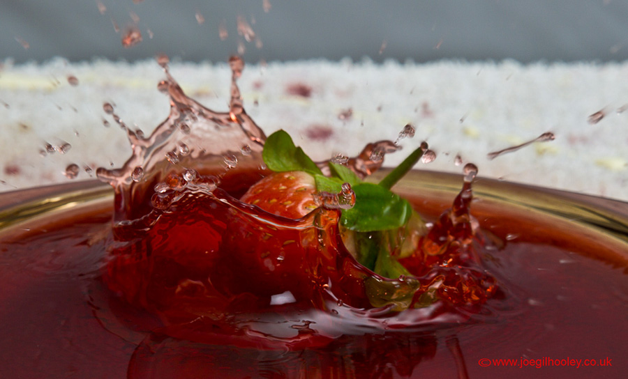 Strawberry Splash Photography
