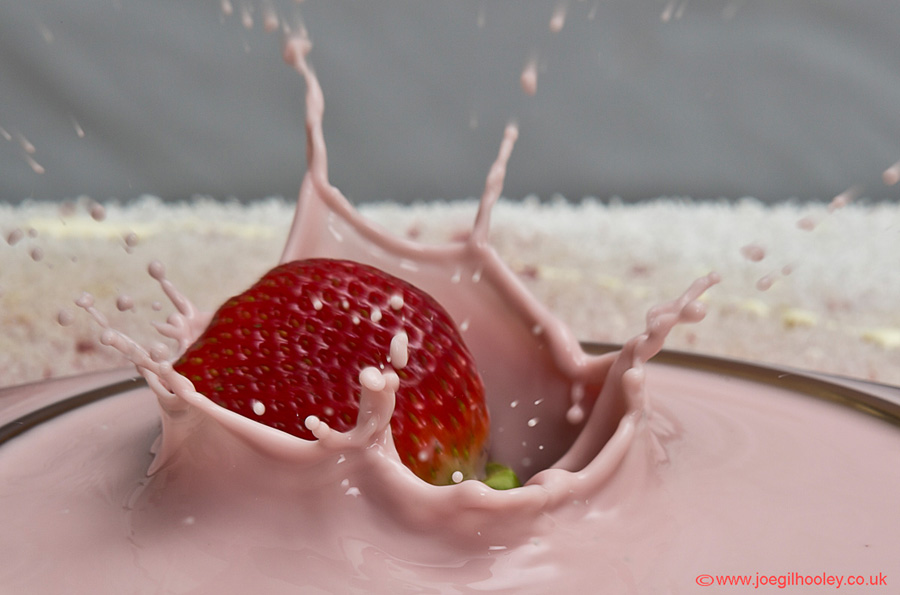 Strawberry Splash Photography