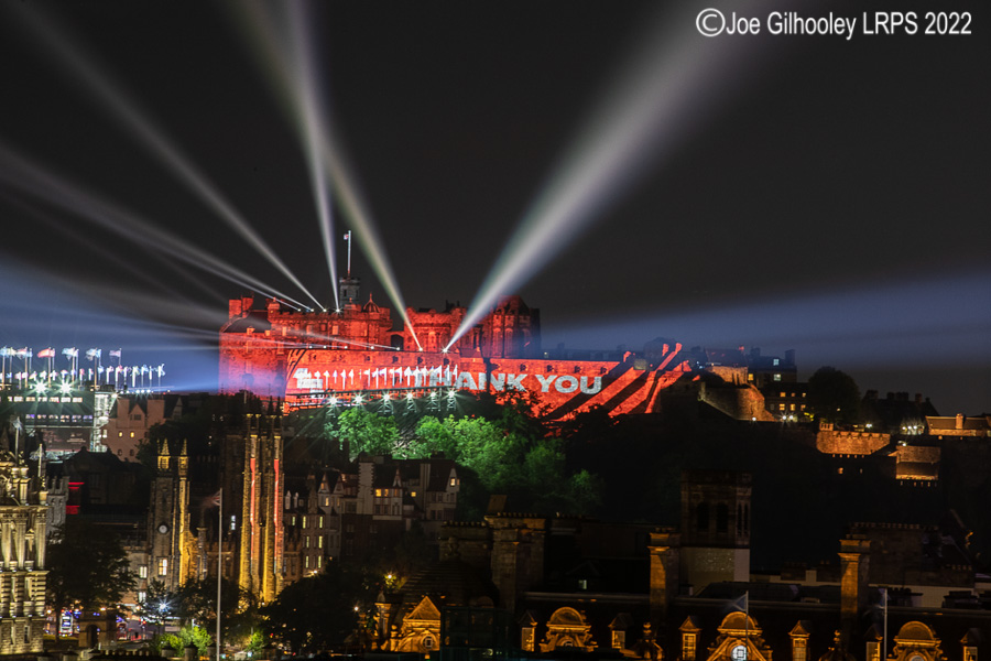 Royal Edinburgh Military Tattoo Lightshow and Fireworks From Calton Hill