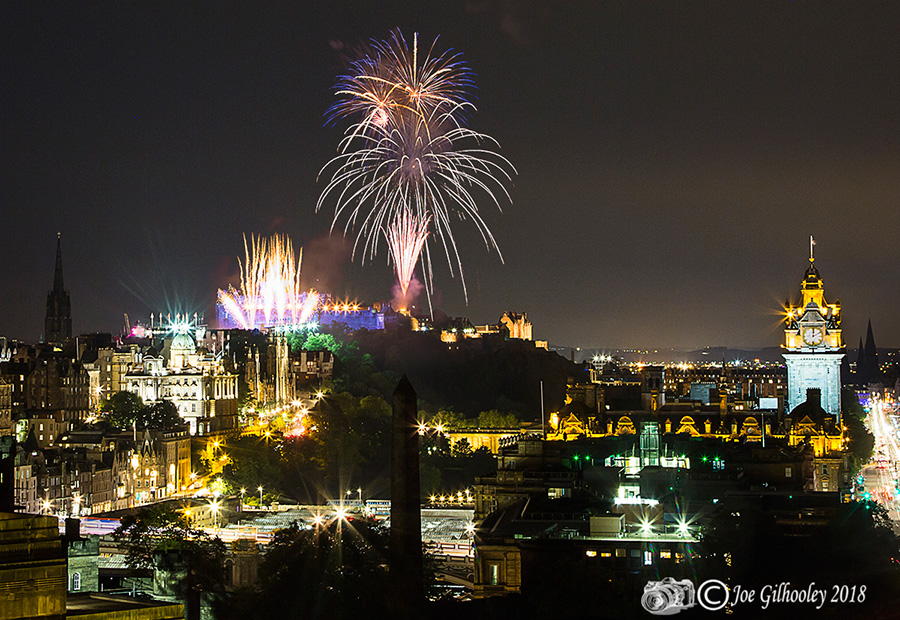 Edinburgh Military Tattoo Fireworks from Calton Hill