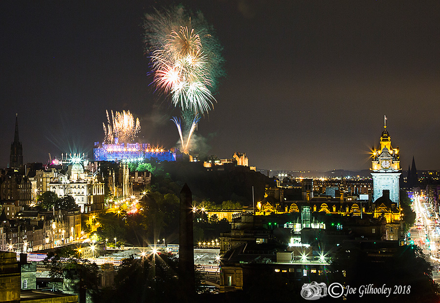Edinburgh Military Tattoo Fireworks from Calton Hill